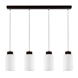 Bosco Pendant Lamp 4xE27 Max.60W Walnut/Transparent/White 1720476