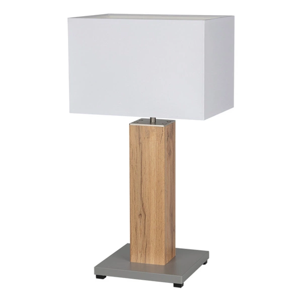 Milano Table Lamp 1xE27 Max.40W Gray/Oak veneer/Transparent PVC/White 860219187