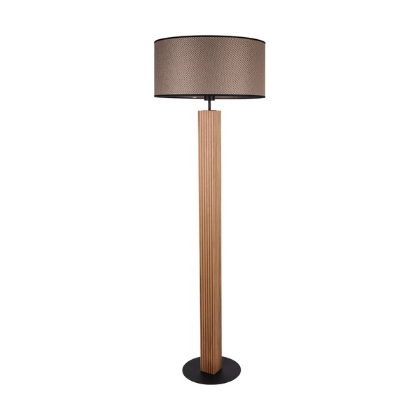 Riflet Floor Lamp 1xE27 max. 60W Oiled Oak/Black/Brown-Golden-Black 6010408711550