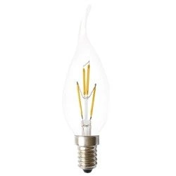 FILAMENT LED light bulb E14 3W warm 1800K candle flame C35-6