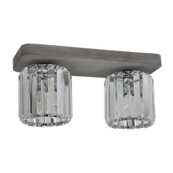 Glory Ceiling Lamp 2xE27 Max.60W Gray Concrete/Transparent Glass 2361236