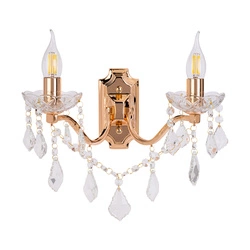 Odessa Wall lamp 2xE14 Max.40W Gold/Transparent 5090212