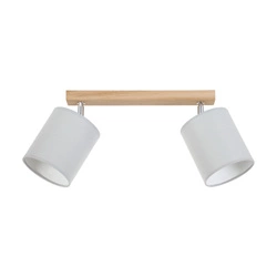 Aprillia Ceiling Lamp 2xE27 Max.25W Oiled Oak/Gray Fabric Shade 56745274