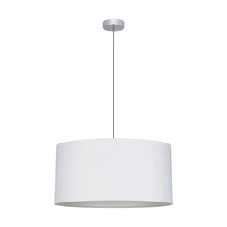 Lampa wisząca Rima 1xE27 maks. 60W chromowany metal/antracytowy kabel z tkaniny/szary klosz z tkaniny 197711128