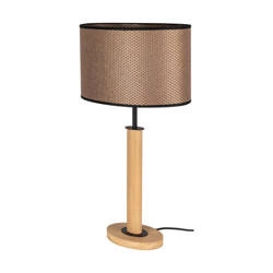 Mercedes Black Table Lamp 1x E27 Max.40W Oiled OakBlack/Brown-Black-Gold large 7017400411539