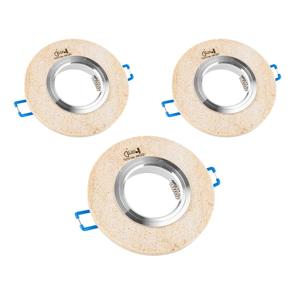 Vitar Round Set of Downlights 3xGU10 Max.6W LED Sandstone 2011339