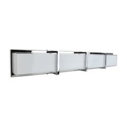 Zoey Wall Lamp Incl. LED Integrated 3200lm 3000K 40W Chrome Metal/White Glass 3461128